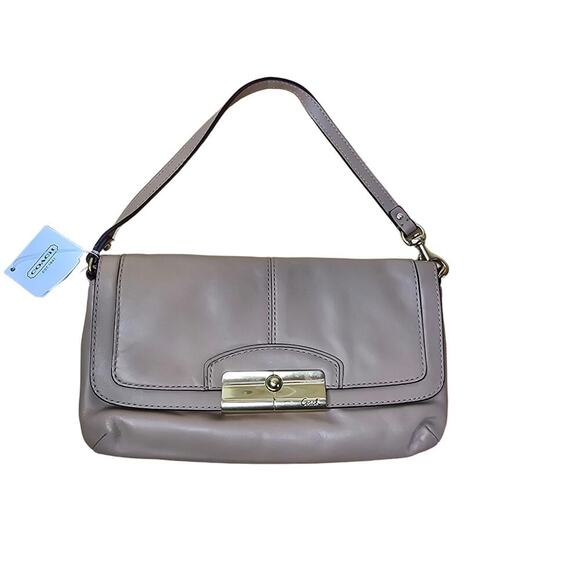 AUTHENTIC NEW WITH TAGS COACH LEATHER KRISTEN WRISTLET PURSE WITH GOLD HARDWARE - Picture 6 of 8